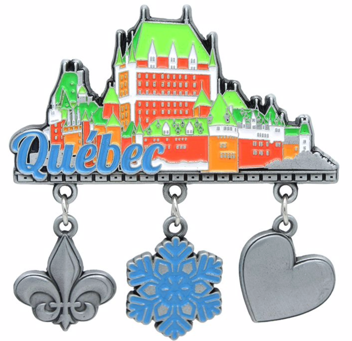 Chateau Frontenac Snow Flake, fleur de lys, heart"