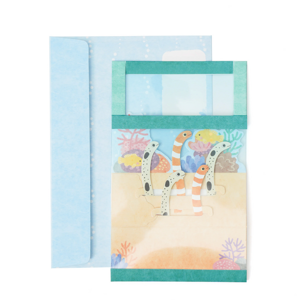 Sanrio Garden eel sea animals Card |3D Greeting Cards