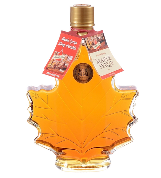 Grade A Pure Organic Canadian Maple Shape Syrup in Maple Leaf Bottle