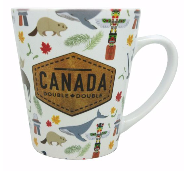 small latte mug Canadian icons