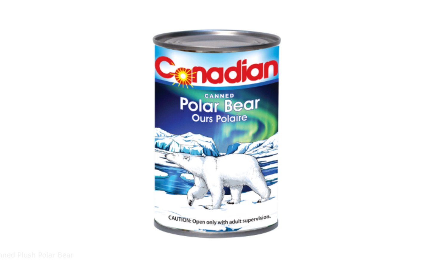 Canned Plush Polar Bear