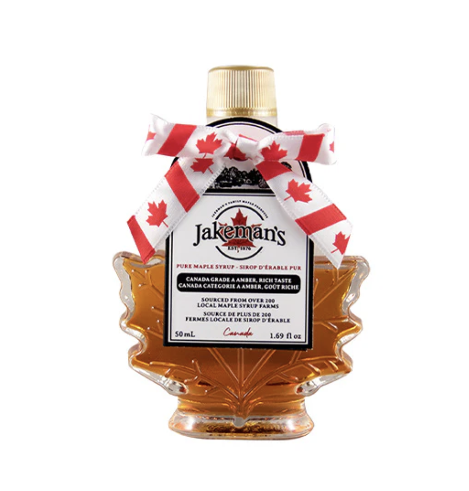 Jakeman's Pure Maple Syrup - Autumn Leaf Glass, 50ml - 500ml