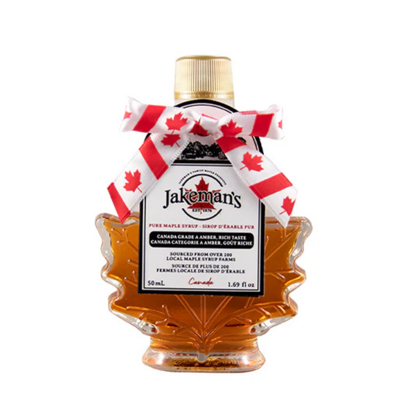 Jakeman's Pure Maple Syrup - Autumn Leaf Glass, 50ml - 500ml