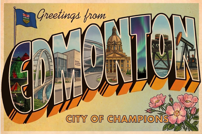 Greetings from Edmonton: City of Champions Postcard