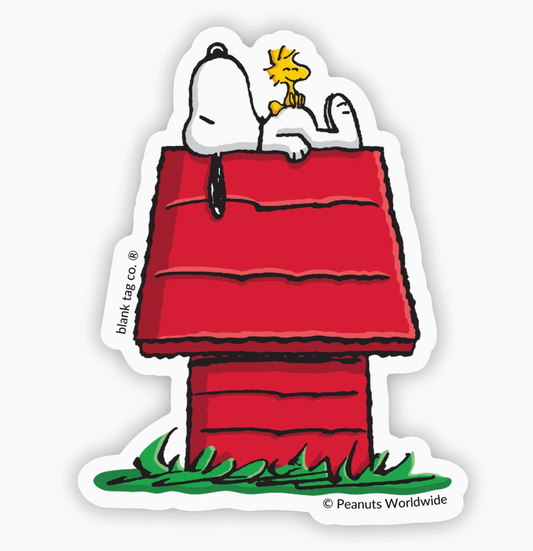 Peanuts® Waterproof Sticker - Snoopy and Woodstock