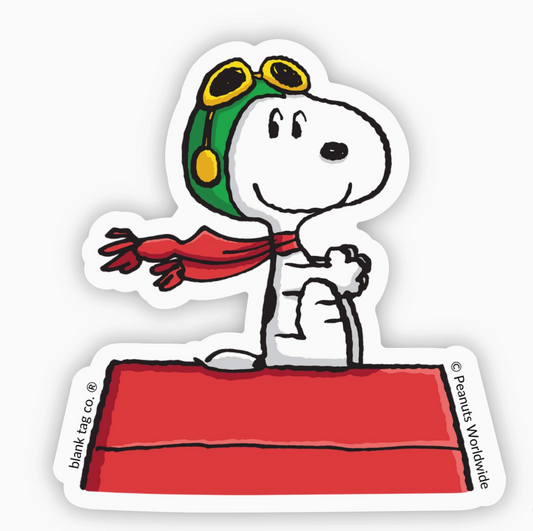 Peanuts® Waterproof Sticker - Flying Ace