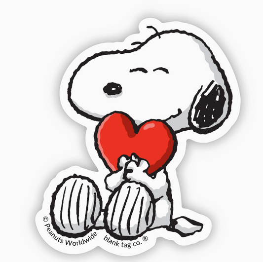 Peanuts® Waterproof Sticker - Snoopy in Love