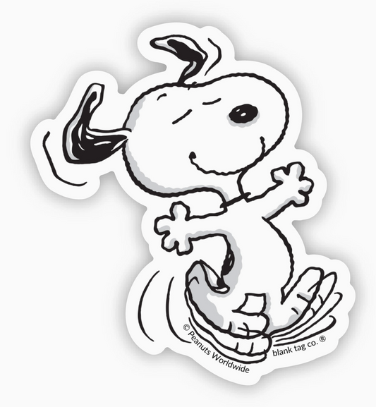 Peanuts® Waterproof Sticker - Dancing Snoopy