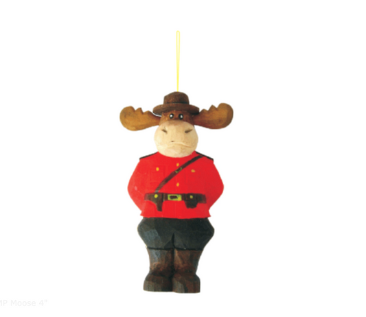 Wooden Ornament-RCMP Moose 4"