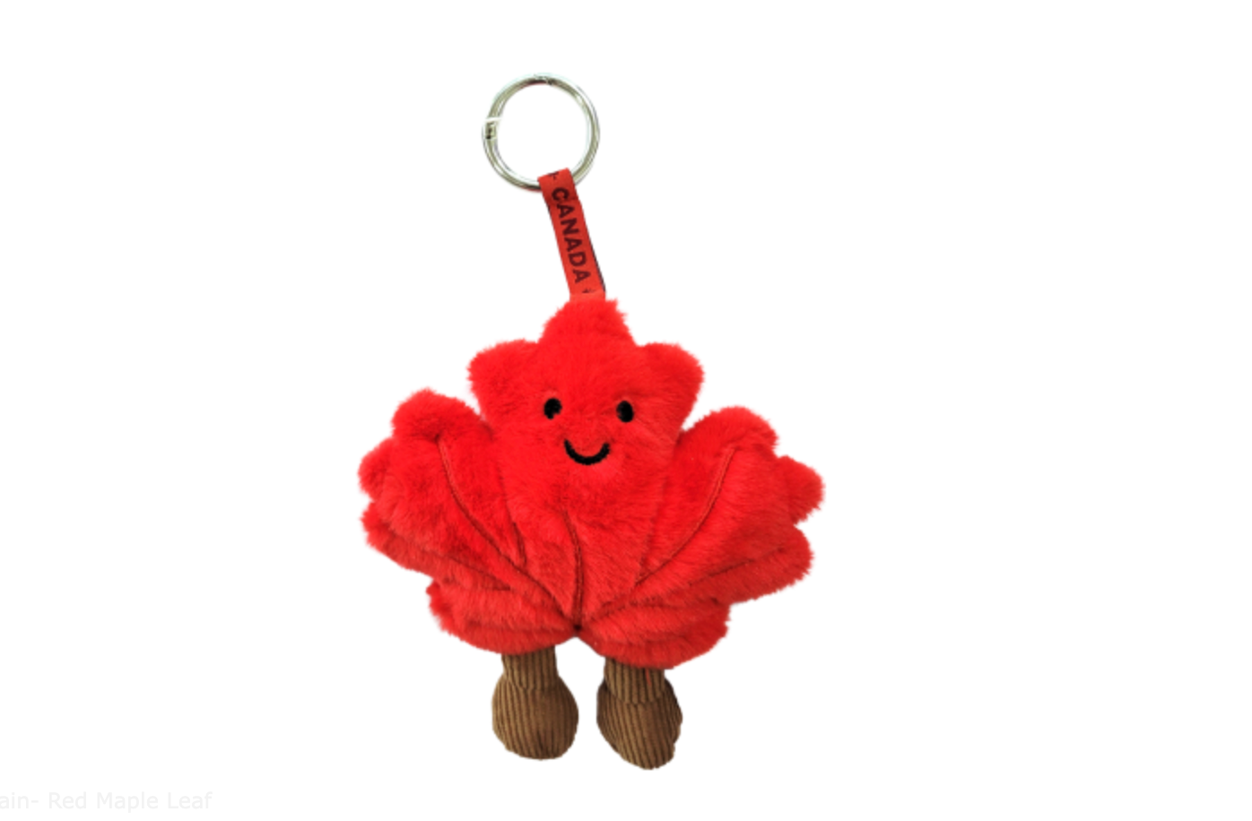 Plush Keychain- Red Maple Leaf