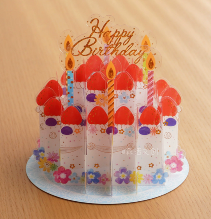 Happy Birthday Cake 3D Greeting card