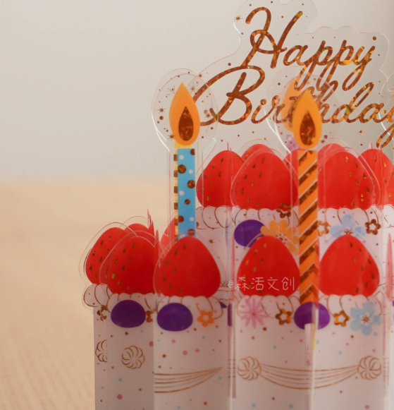Happy Birthday Cake 3D Greeting card
