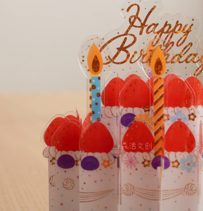 Happy Birthday Cake 3D Greeting card