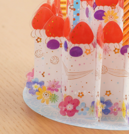 Happy Birthday Cake 3D Greeting card