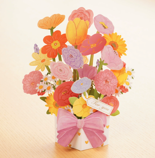 3D Pop-Up Flower Bouquet Greeting Card