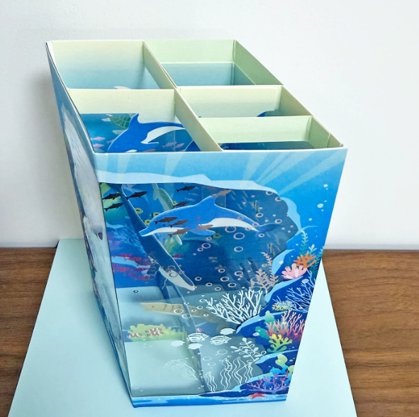3D Pop-Up Aquarium and Ocean World Diorama Greeting Card