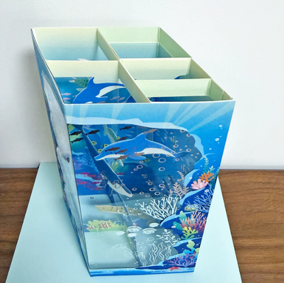 3D Pop-Up Aquarium and Ocean World Diorama Greeting Card
