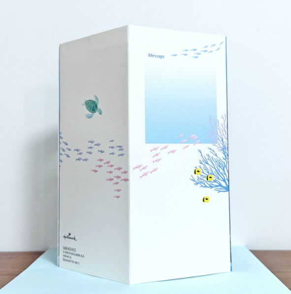 3D Pop-Up Aquarium and Ocean World Diorama Greeting Card
