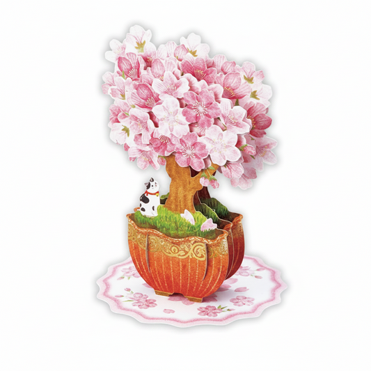 3D Pop-Up Cherry Blossom (Sakura) Bonsai Greeting Card