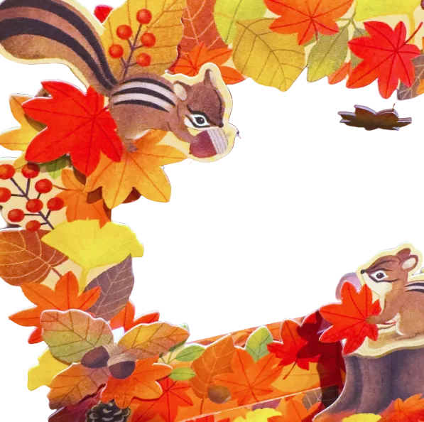3D Pop-Up Autumn Maple Arch and Squirrel Greeting Card