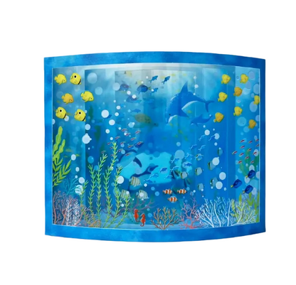 3D Pop-Up Curved Aquarium World Greeting Card