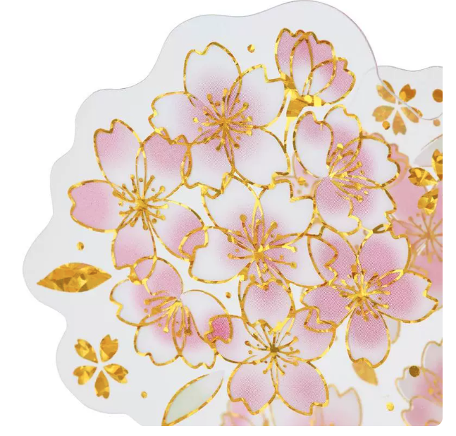 3D Laser Pop-Up Transparent Sakura Greeting Card