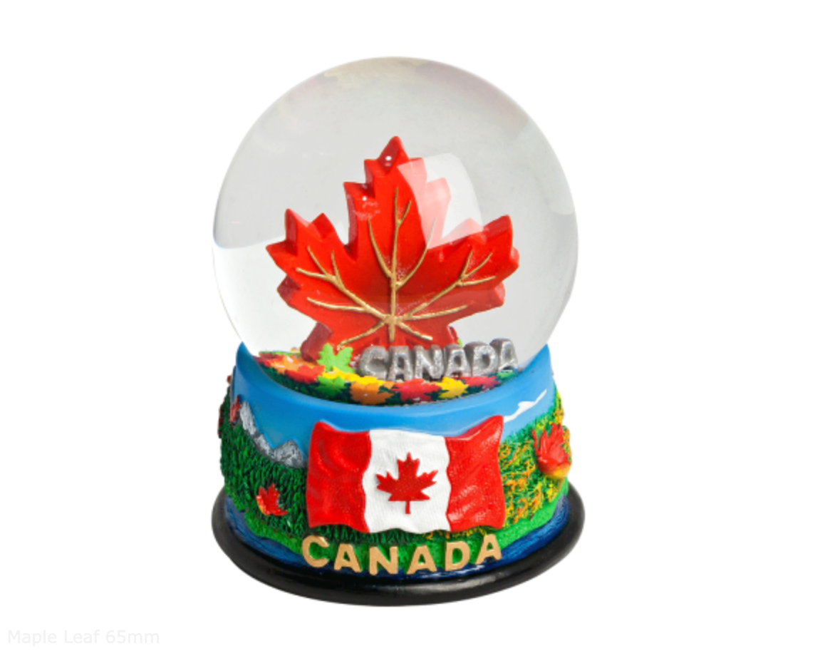 Snow Globe-Canada Maple Leaf 65mm