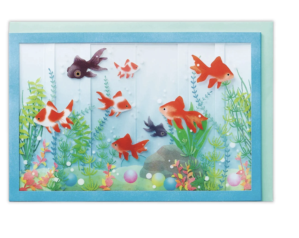 Nihon Hallmark Limited-Edition Summer Goldfish Aquarium Pop-Up Card