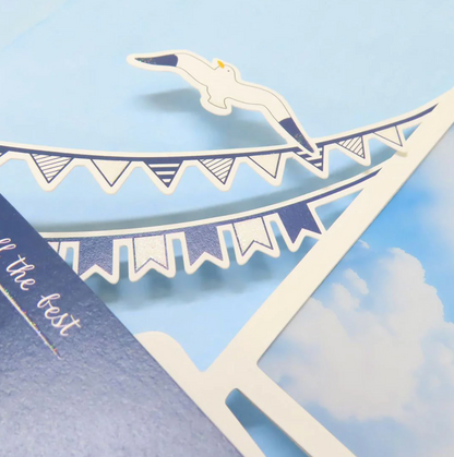 Art Print Japan (A.P.J.) Sailboat Marine Summer Pop-Up Greeting Card