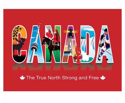 Photo Magnet - 2 x 3'', Text with Icons, Canada General