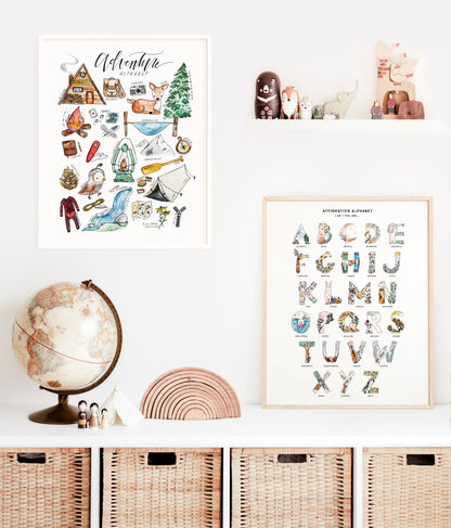 Adventure Alphabet Print: 11x14" print