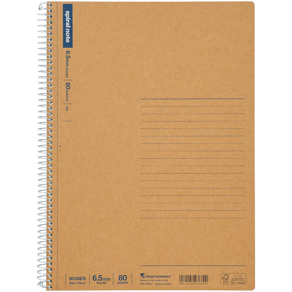 MARUMAN SPIRAL NOTE BASIC NOTEBOOK - B5 - RULED