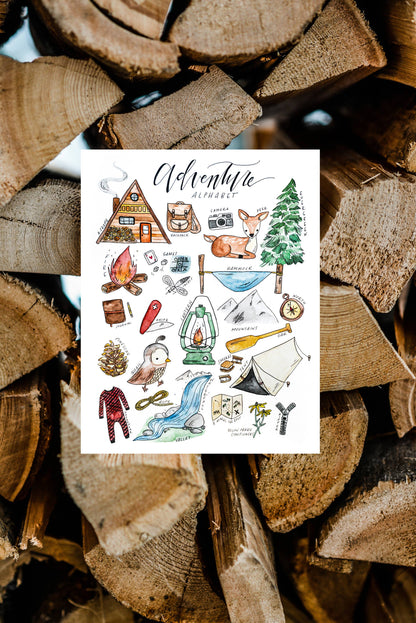 Adventure Alphabet Print: 11x14" print