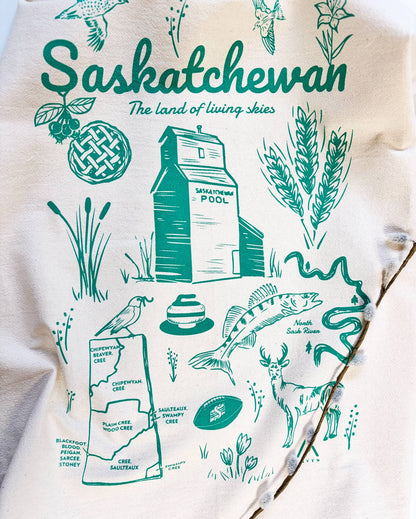 Saskatchewan Commemorative Organic Tea Towel - 20x24