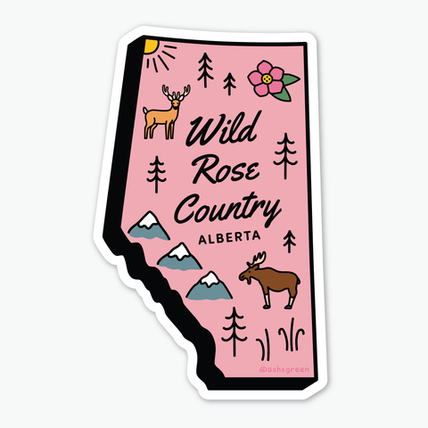 Wild Rose Country, Alberta - provinces of Canada sticker