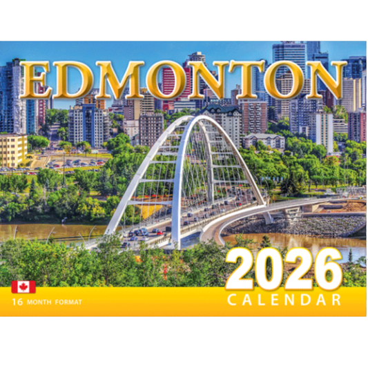 2026 9X12" Stapled - Edmonton Calendar