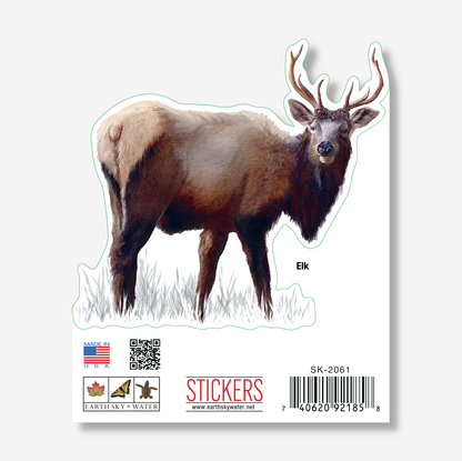 Elk  Nature Sticker, 3.5" wide