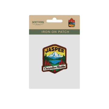 Jasper Mountain Lake Canadian Rockies Embroidered Patch Canada National Park Badge