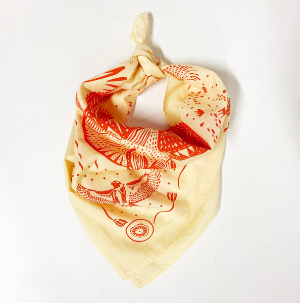 Fox Cotton Bandana - Orange
