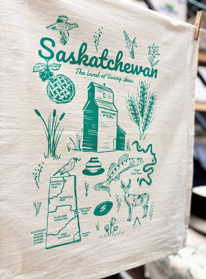 Saskatchewan Commemorative Organic Tea Towel - 20x24