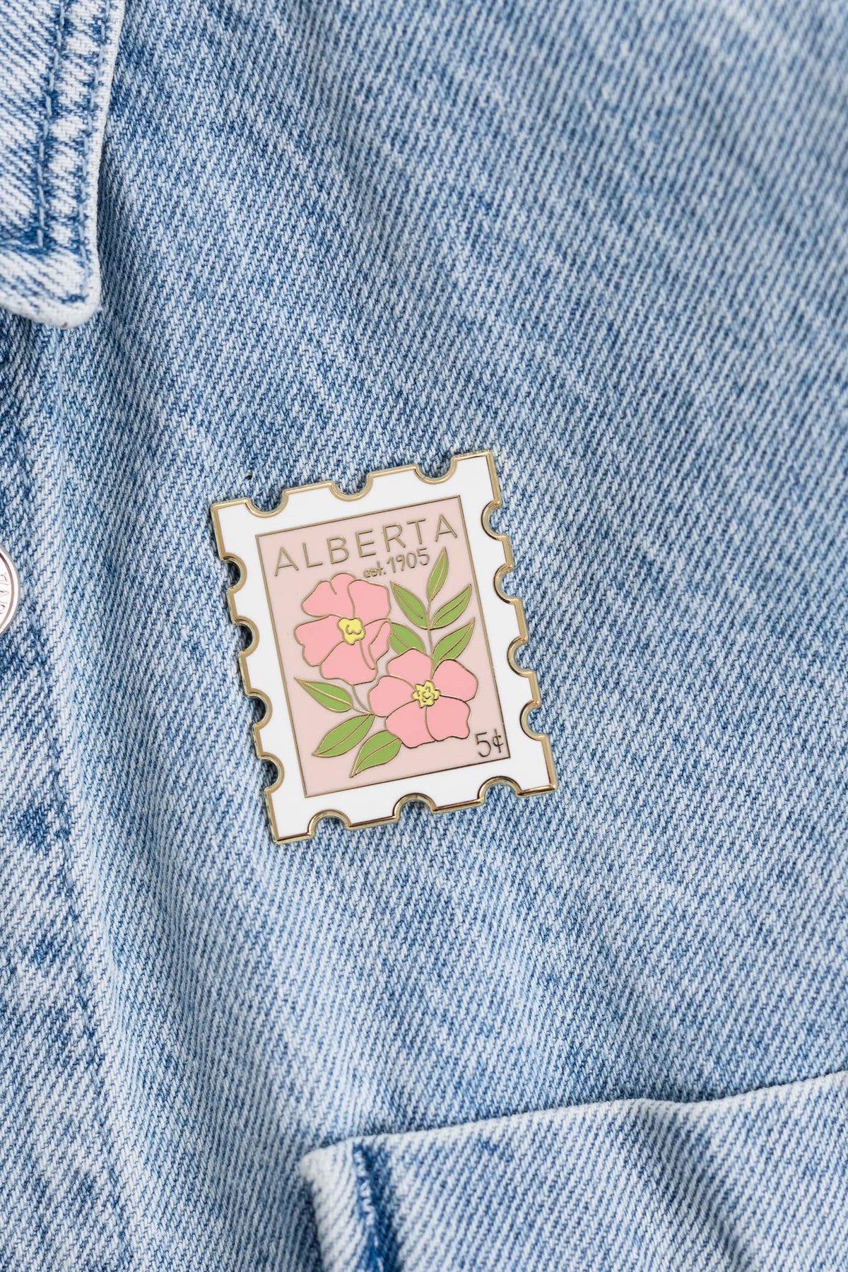 Alberta Postage Stamp Enamel Pin