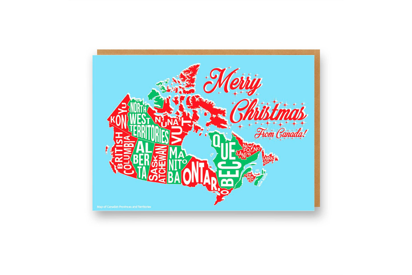 Canada Provinces Christmas Greeting Card