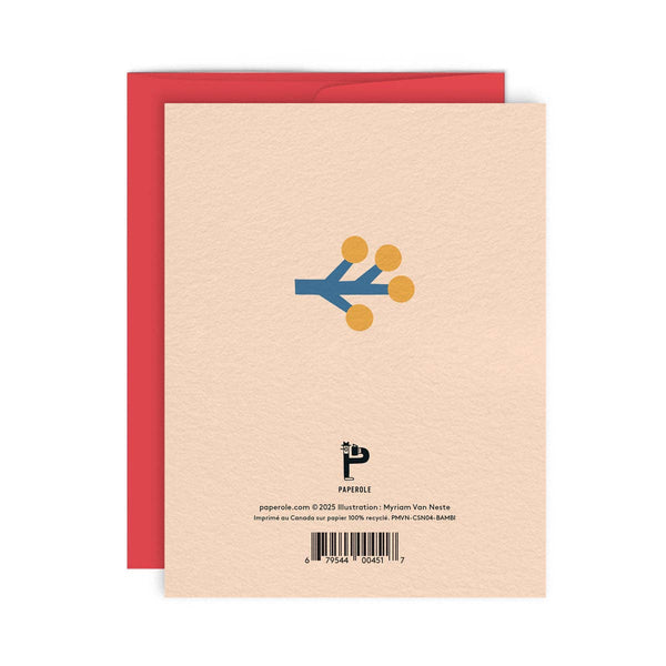 BAMBI — Greeting Card: SINGLE CARD RED