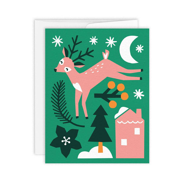 BAMBI — Greeting Card: SINGLE CARD RED