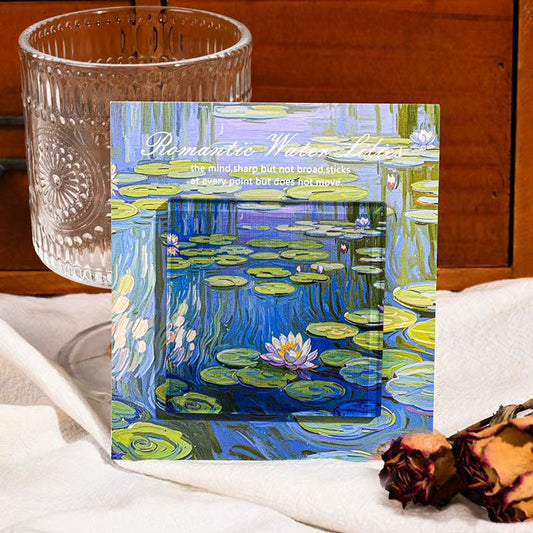 Painted Art Fridge Magnet - Lotus