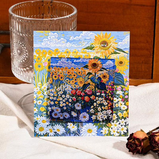 Painted Art Fridge Magnet – Flower Field