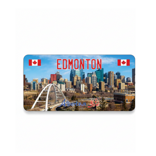 Aluminum Vehicle Plate Magnet 90 × 45 mm - Edmonton Image