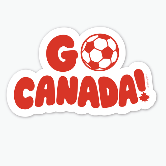 'Go Canada' Soccer Sticker - 3" Vinyl Sticker