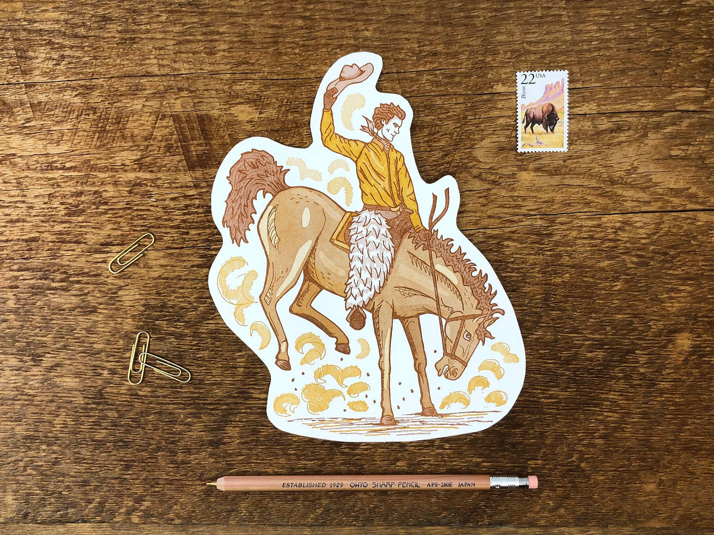 Bucking Bronco Postcard