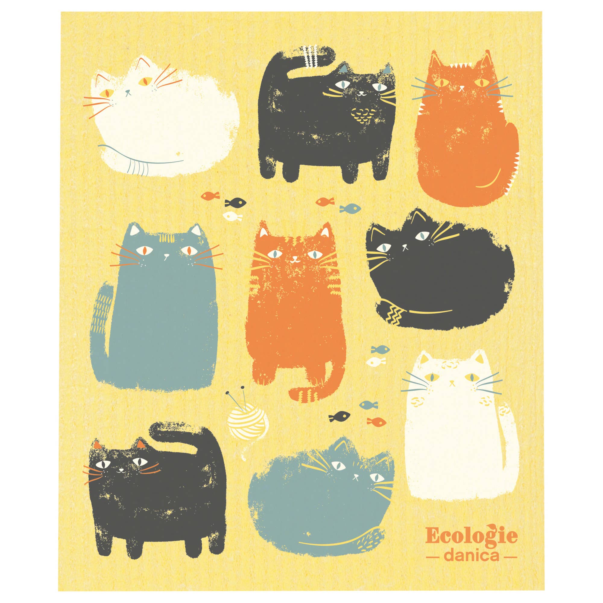 Purrfect Pals Swedish Dishcloth